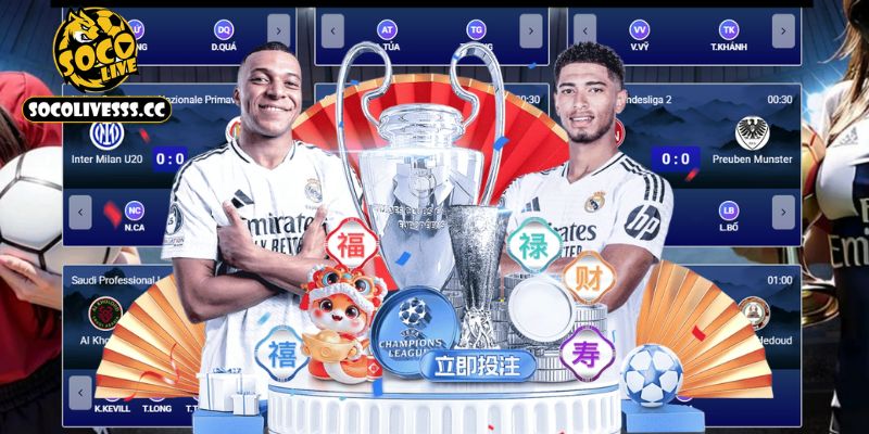 Nội dung chính xuất hiện trên Socolive